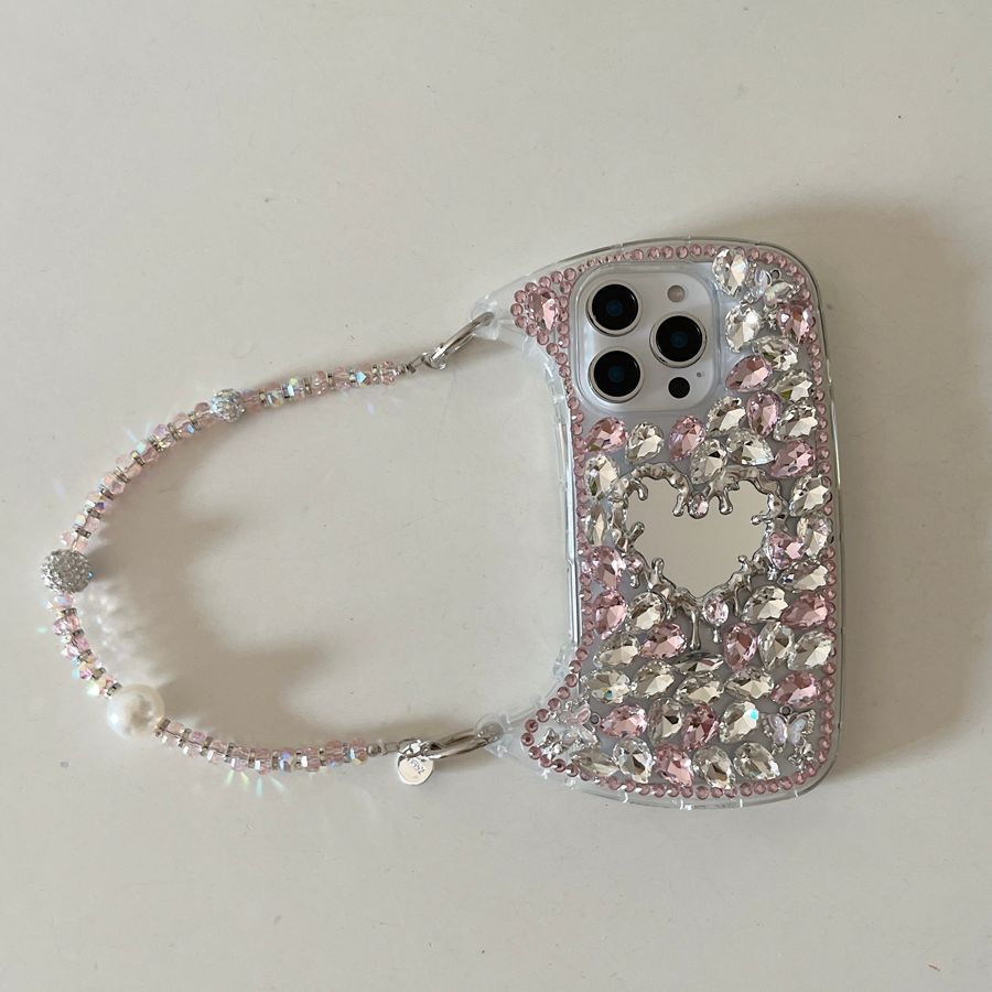 3D Bling Diamond Rhinestone Phone Case For IPhone 17 Air 16 15 14 Plus 13 12 Pro Max 11 Glitter Glitter Handbag Style Cover_voghion.com