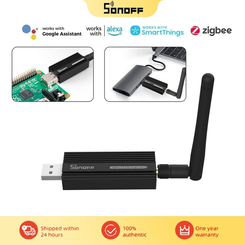 ÚJ Sonoff Zigbee 3.0 USB Dongle Plus – ZBDongle-E támogatás Ewek Alexa Google Assistant ZHA OpenHAB Zigbee2MQTT Smart Home_voghion.com
