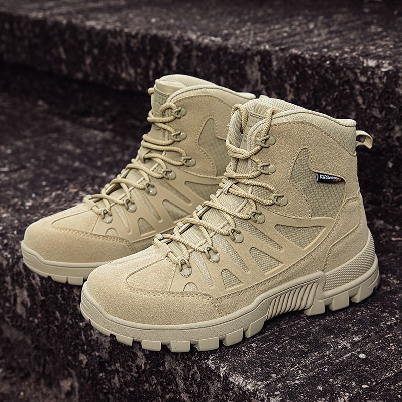 New high-top cross-border large-size outdoor field training combat boots tactical combat battlefield training actual combat boots_voghion.com