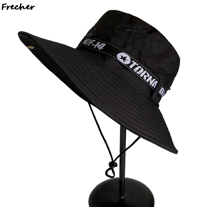 Chapeau de soleil respirant à large bord pour homme, casquette de pêche, randonnée, jungle, alpinisme, chasse, pêcheur, Panama_voghion.com