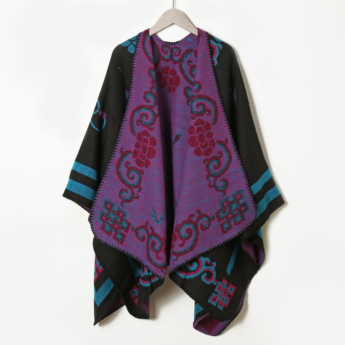 Indossare sciarpe con cappuccio con protezione solare in autunno e inverno, giacche in maglia in stile etnico, mantelli per la fotografia di viaggio, grandi_voghion.com