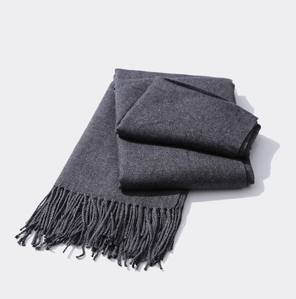 Herbst Und Winter Schal Wolle Stricken Personalisierte Trendy Marke Vielseitig Einfache Grau_voghion.com