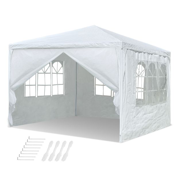 3*3m Gazebo/Wedding Tent w/4 Side Wall_voghion.com