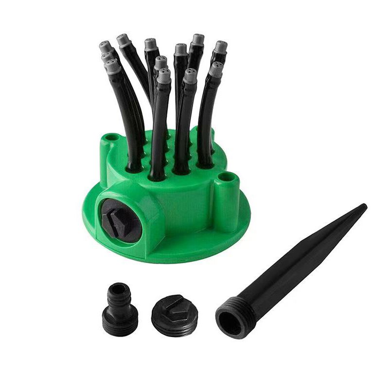 Multi-Head Water Sprinkler For Garden, Plastic Spray Nozzle With Adjustable Spray Patterns, Ideal For Flower Beds, Vegetable Gardens_voghion.com