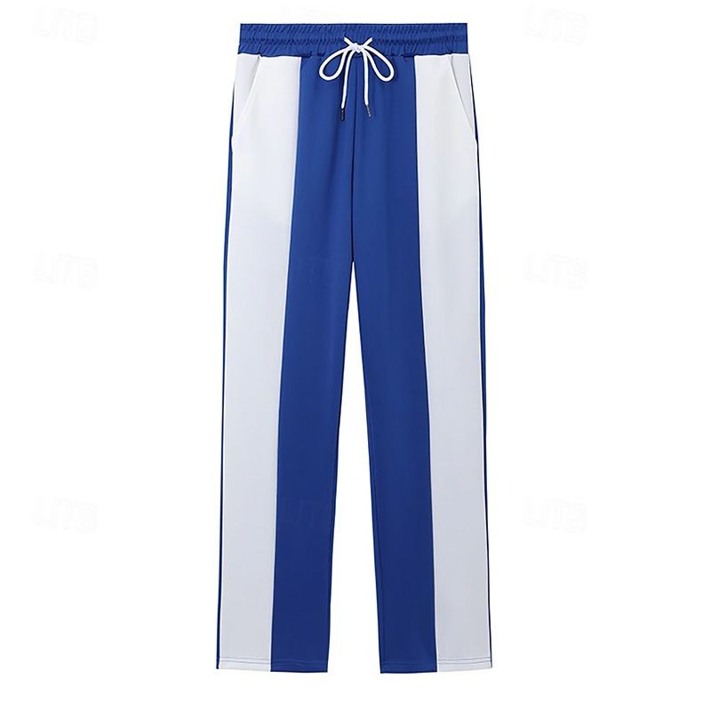 Herenkleding Heren Casual Sport Losse Gezonde Stof Taille Jogging Sneldrogend Stikwerk Contrasterende Kleur Broeken_voghion.com