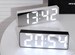 Specchio luminoso LED digitale con display da tavolo, supporto per orologio, decorazione elettronica, sveglia_voghion.com