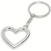 Lucky Keychain (heart-shaped), Metal Peach Heart Frame Keychain Pendant, Exquisite Peach Heart Gift_voghion.com