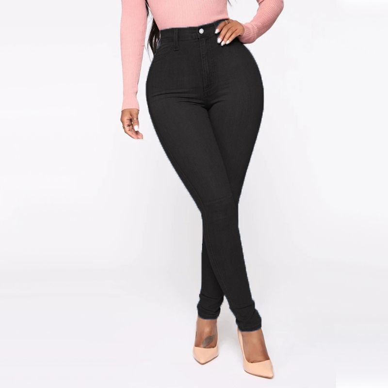 Women's High Waist Sexy Tight Trousers Elastic Jeans Large_voghion.com