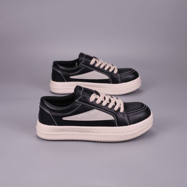 Baskets blanches légères et luxueuses pour homme, style décontracté, semelle épaisse, version coréenne, tendance, gros orteil_voghion.com