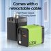 Adattatore per caricabatterie per telefono a ricarica rapida 3 in 1 con cavo USB C retrattile e spina a muro per iPhone Huawei_voghion.com