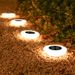 1/4er-Pack Solar-Bodenleuchten, 14 LEDs, wasserdichtes Landschaftslicht für den Außenbereich, LED-Rasenlampe, für Gartenwege, Hofdeck, Camping-Dekor_voghion.com