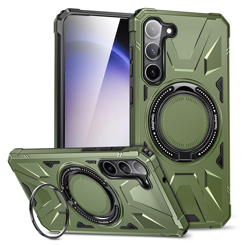 Phone Case Magnetic Bracket Mobile Phone Case Rotating Ring Anti Fall Shell_voghion.com