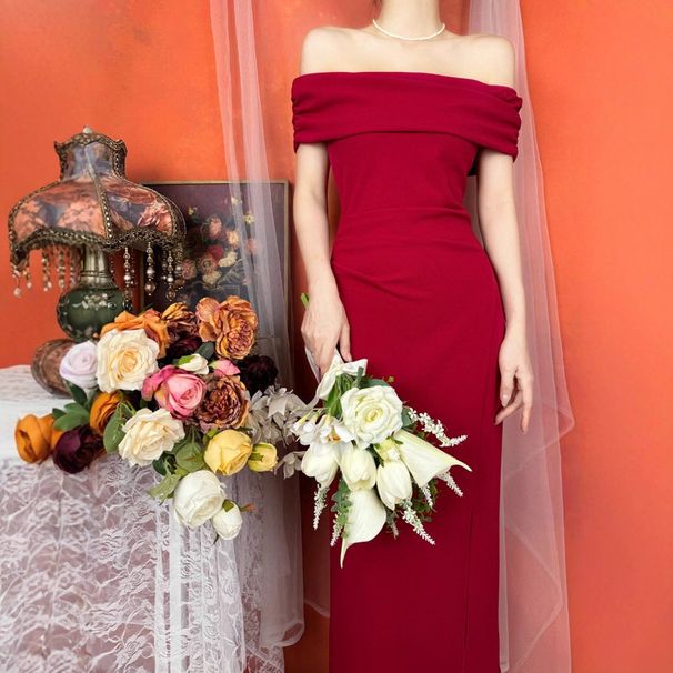 Robe rétro à épaules dénudées – Élégante robe sirène taille haute pour fiançailles, liste de mariage et fêtes (XS-XXXL, collection printemps)_voghion.com