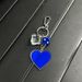 Asymmetric Acrylic Heart Keychain - 3D Crystal-Like Charm For Girls & Couples (Red/Blue/Pink, Non-Toxic Light Reflective)_voghion.com