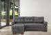 Destiny 84' Dark Gray Linen Reversible Sleeper Sectional Sofa With Storage Chaise_voghion.com