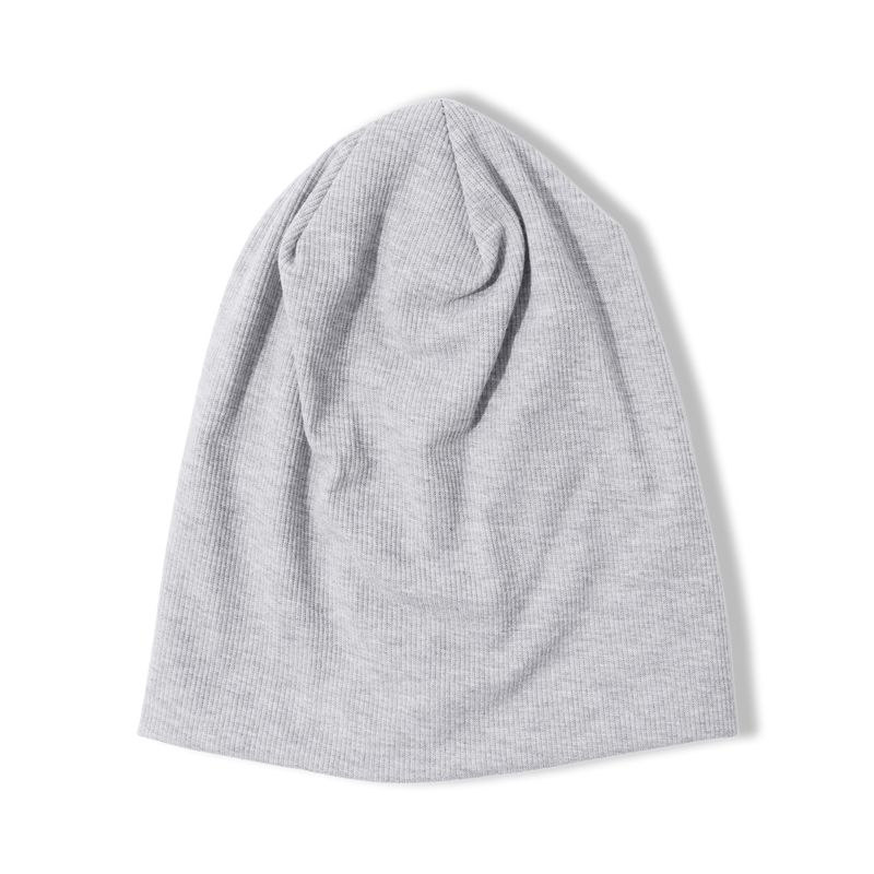 [Pure Cotton Double Layer] New Style Solid Color Pile Hat Double Layer Pullover Hat Thin Confinement Knitted Hat For Men And Women_voghion.com