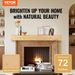 Shelf 72 Floating Mantel Rustic Wood Fireplace Natural Fireplace Mantel_voghion.com