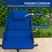 Hammock Chair With Stand And PA Coating Cushion, Hanging Swing Chair With Steel Frame For Indoor And Outdoor, Dark Blue_voghion.com