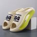 Slippers For Men In Summer, Thick Bottom With Letters, Feeling Of Stepping On Poop, Outdoor Beach Sandals, Bag_voghion.com