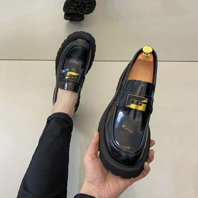 Adatto a tutte le stagioni, alla moda, in pelle, resistente all'usura, nuovo, basso, casual, sportivo, stile britannico, scarpe da uomo di alta gamma._voghion.com
