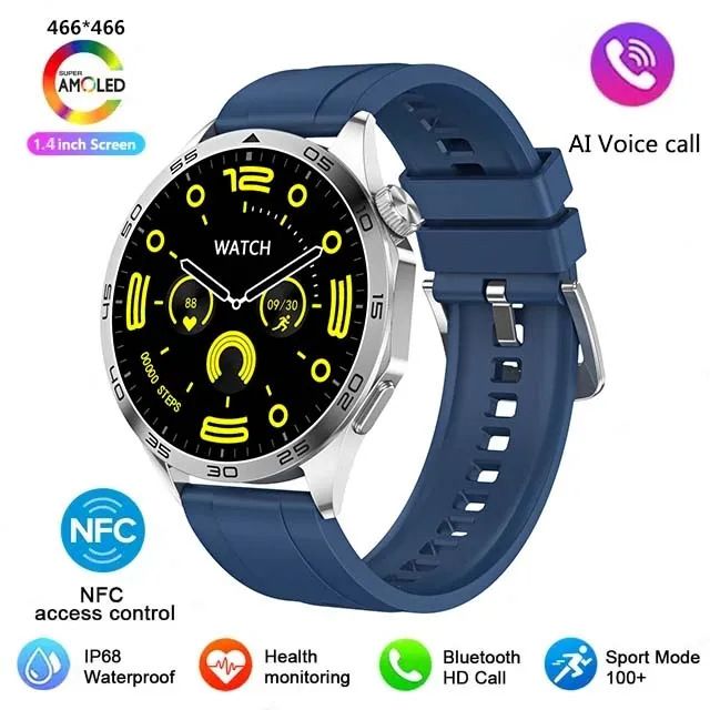Premium HD GT4 Smartwatch With Bluetooth Calling, AMOLED Always-On Display, Heart Rate & Sleep Tracking, 7-14 Day Battery Life, Waterproof_voghion.com