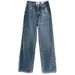Herrenbekleidung Damen High Waist Flared Jeans mit offenem Saum – Dehnbare Denimhose mit weitem Bein für einen großen Look, bequem und stylisch (Blau, S/M/L/XL)_voghion.com