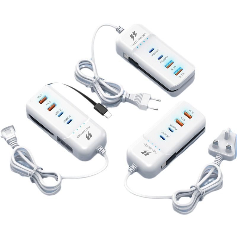 Mobile Phone Charger Pd + Usb Multi Port Charging Head Socket Suitable For   Android 3.1a Socket Type c_voghion.com