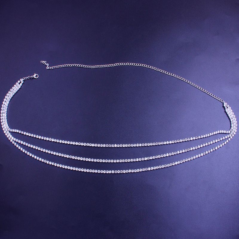 hot welding rhinestone waist chain belly dance performance alloy multi-layer waist chain decorative body chain wom_voghion.com