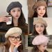Beret For Women, Autumn And Winter, Versatile, Face-Slimming, Octagonal Hat, Large Head Circumference, Ins Style,_voghion.com