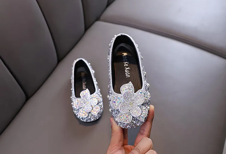 Dziewczynka Dziewczynka Księżniczka Diament Pojedyncze Buty Buty do Tańca Pokazowego_voghion.com