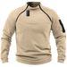 European men's tactical hoodie, spring new hunting jacket, warm and breathable side zipper fleece pullover_voghion.com