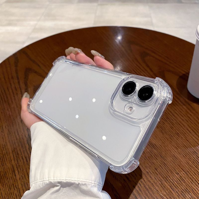 Capas e capas para celular adequadas para iPhone 16ProMax, galvanoplastia, quatro cantos, anti-queda, transparente, capa para celular, concha rígida, borda macia_voghion.com