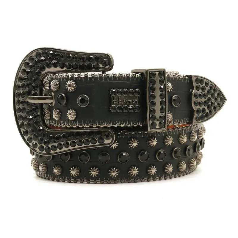 Bling Nieten Kristall Mode Dia Bb Simon Gürtel Casual Frau Leder Designer Für Mann Dame Herren Breite 3,8 cm Rock S_voghion.com