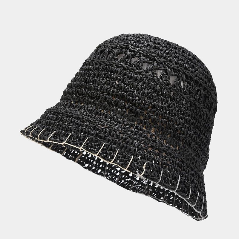 Literāra maza, svaiga, elpojoša saulessarga cepure sievietēm, ceļojot ārā, hipstera, roku darbs salmu kausa cepure_voghion.com