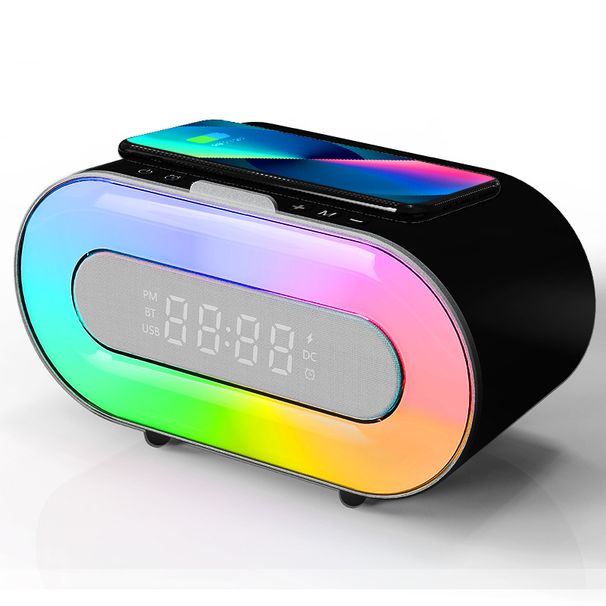 Wireless Charging Bluetooth Speaker - Multi-Function Speaker With Deep Bass & Eye-Care Night Light (Perfect For Bedroom & Gift)_voghion.com