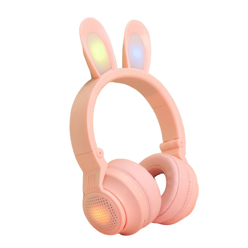 Cuffie stereo RGB Rabbit Student JST-29 Ears Wireless Cuffie luminose LED Surround compatibili con Bluetooth 5.0 per bambini e bambine_voghion.com