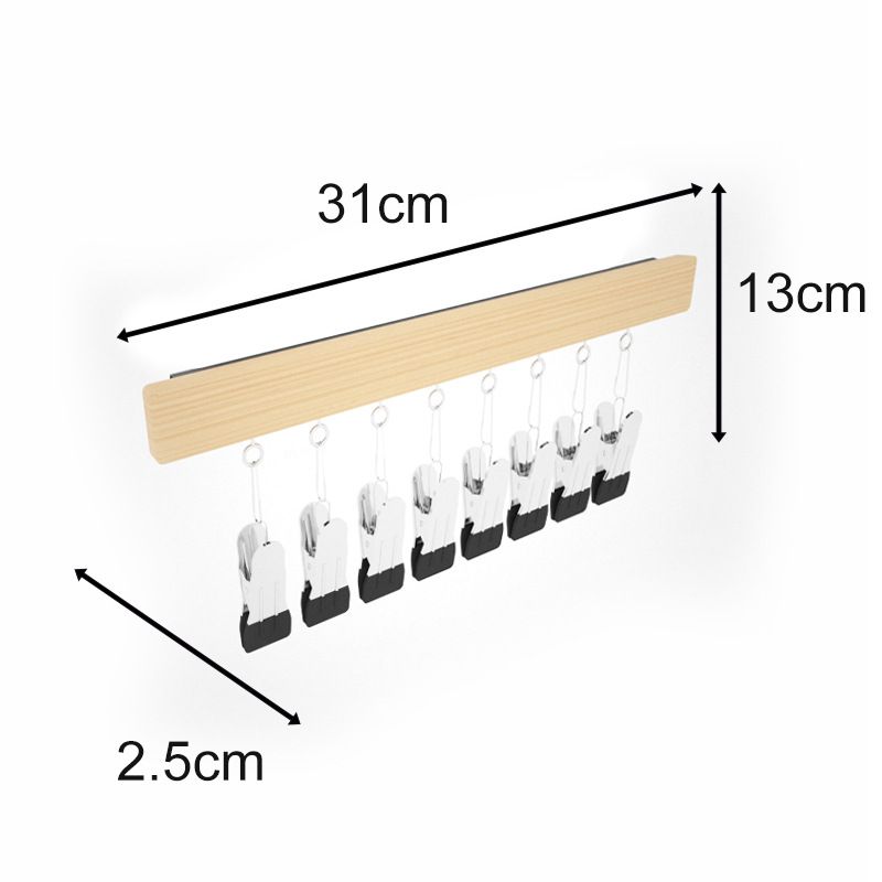 Wooden Multi-Function Hanger - Extendable Pull-Out Hook For Dresses & Vests_voghion.com