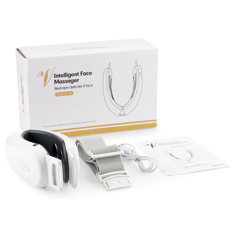 Cara EMS microcorriente elevación hine 6 modos masajeador Facial removedor de mentón doble forma de V cinturón de Estiramiento Facial Anti_voghion.com
