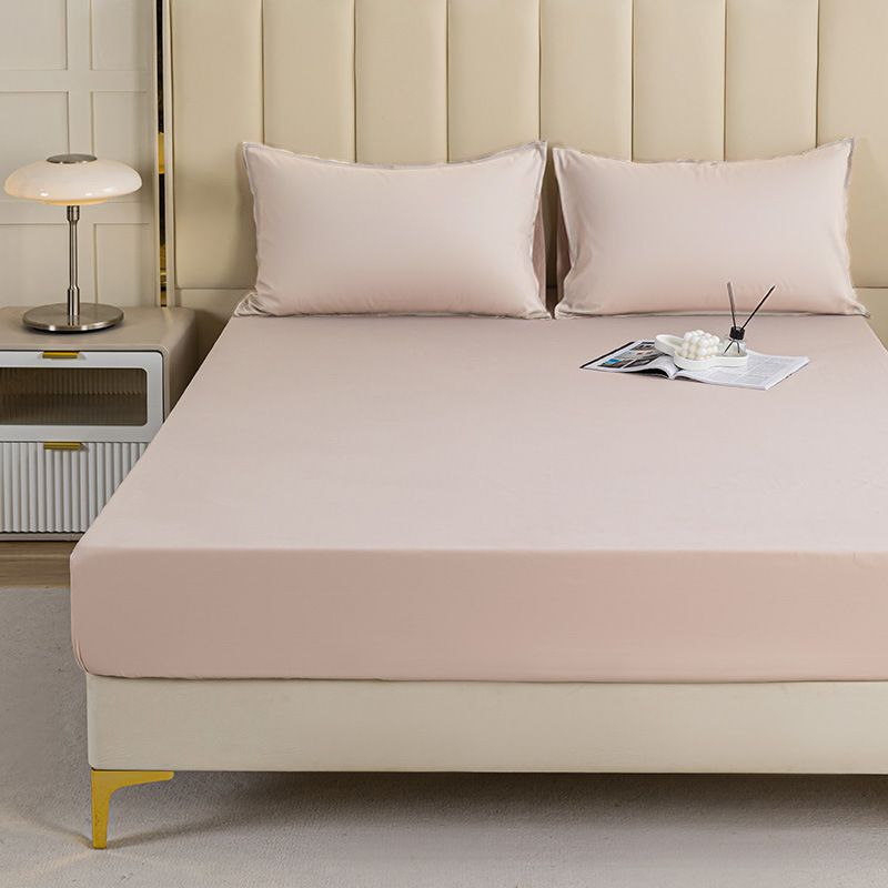 Düz Renk Çarşaf Örtüsü - Kış İçin %100 Pamuklu Flanel Uyumlu Yatak Koruyucu Nefes Alabilir ve Yumuşak Tek Parça Yatak Eteği Reaktif Boyalı_voghion.com