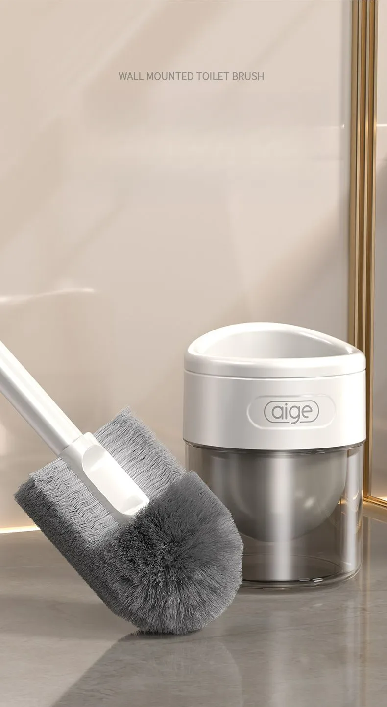 Aige Set Household No Dead Angle 2024 New Wall-Mounted Bathroom With Base Toilet Cleaning Brush_voghion.com