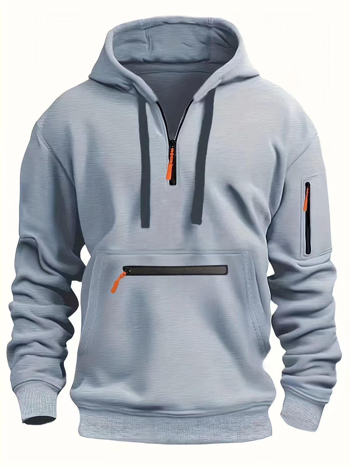 NOKO-Lente/Herfst Heren Sweatshirt Hoodies met Ritsen en Meerdere Zakken, Heren Sportkleding Casual Jassen_voghion.com