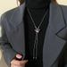 Cold Wind Adjustable Butterfly Tassel Bead Necklace, Internet Famous, Exquisite Collarbone Chain, High-end Accessory_voghion.com