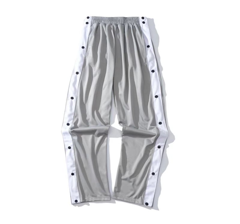 Herrenbekleidung 2024 Neuer Stil Goldener Samt Vollknopfhose mit flachem Bein Seitenreihe Basketballhose Knopfhose Sporthose Hose Lockeres Training_voghion.com