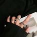 Set For Women, Personality Hip-Hop Open Simple Index Finger Knuckle Ring, Minimalist Style, Niche Ins Retro Ring_voghion.com
