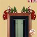 1pc Wooden Christmas Door Corner Decorations - Santa Claus, Reindeer, And Snowman, Bedroom – No Power Needed_voghion.com