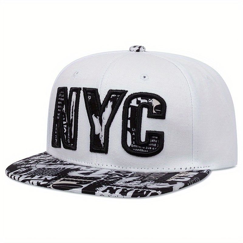 Men's and Women's Flat Street Dance Embroidered NYC Hip Hop Hat_voghion.com