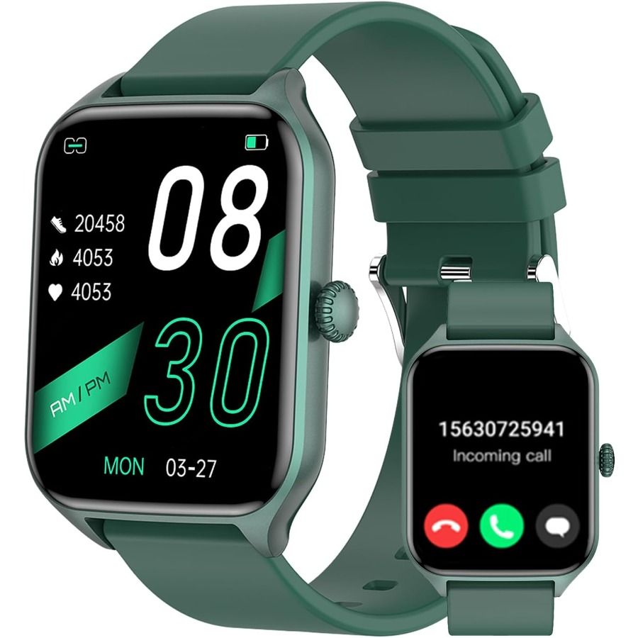 Smart Watch For Men Women Answer Make Calls 1.85 Fitness Tacker With Heart Rate Pedometer Calories Sleep Monitor 100+ Sport Mod_voghion.com