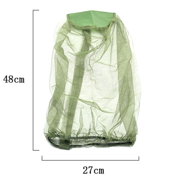 Mosquito Head Net With Retractable Drawstring - Lightweight Insect Shield For Hiking, Gardening | UPF 50+ Sun Protectio_voghion.com