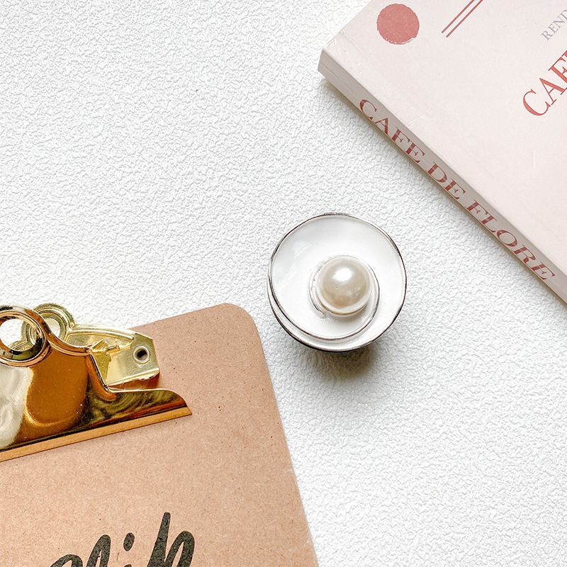Electroplated Metal Flower, Large Pearl, Instagram Style, Luxurious Phone Holder, Airbag Back Sticker, God Said Stable_voghion.com