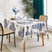 Nordic Abstract Blue Tablecloth – Cotton-Polyester Blend, Slip-Resistant & Durable, Multi-Size Cover For Dining, Coffee Table & Picnic_voghion.com